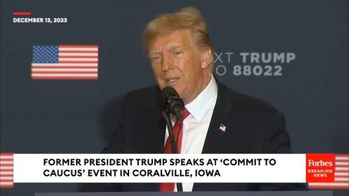 Trump Makes Crowd Laugh By Doing Mocking Impression Of Biden Trying To Get Off Stage 0-30 screenshot- Screenshotplease