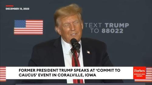 Trump Makes Crowd Laugh By Doing Mocking Impression Of Biden Trying To Get Off Stage 2-32 screenshot- Screenshotplease